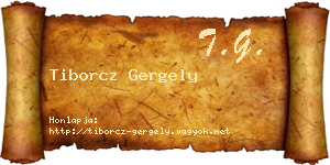 Tiborcz Gergely névjegykártya