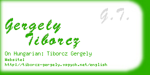 gergely tiborcz business card